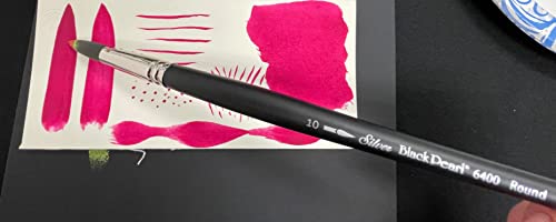 Silver Brush Limited Black Pearl Round Oil and Acrylic Paintbrush, Size 10 - size: Size 10