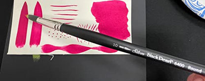 Silver Brush Limited Black Pearl Round Oil and Acrylic Paintbrush, Size 10 - size: Size 10