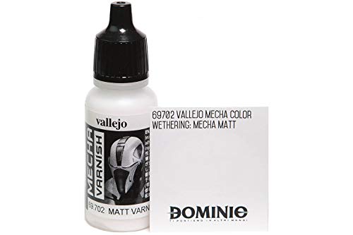 Vallejo Mecha Matt Varnish 17ml Painting Accessories - color: Mecha Matt Varnish, size: 0.57 Fl Oz (Pack of 1)