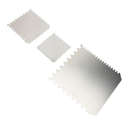 Clay Scrapers, Stainless Steel Scrapers, 3 Pcs Serrated Clay Scrapers, Multipurpose Rib Scraper Tool for Pottery Sculpture Modeling Texturing