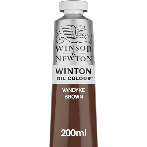 Winsor & Newton Winton Oil Color, 200ml Tube, Vandyke Brown | High-quality pigments, Durable, Lightfast, Permanent, Uniform Consistency, Great Pigment Load - color: Vandyke Brown, size: 6.75 Fl Oz (Pack of 1), style: 6.75-oz Tube