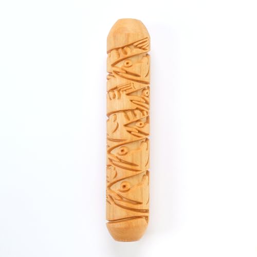 MKM Pottery Tools Wood Big Hand Rollers for Clay (BHR-170 School of Fish) - color: BHR-170 School of Fish