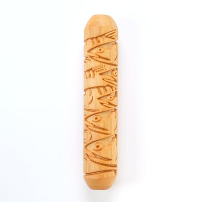 MKM Pottery Tools Wood Big Hand Rollers for Clay (BHR-170 School of Fish) - color: BHR-170 School of Fish