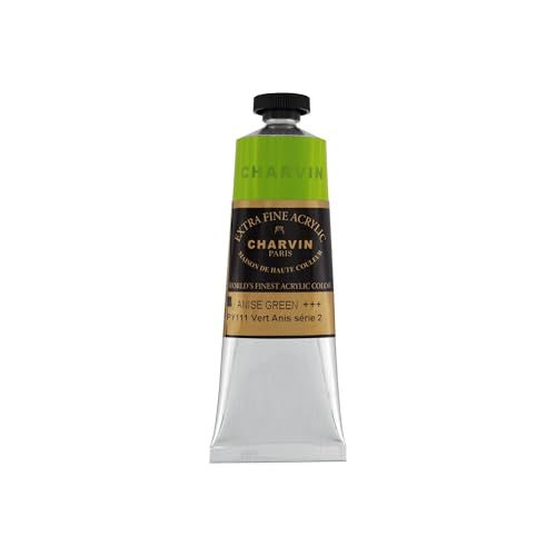 Charvin Extra Fine Professional Acrylic Paint - Anise, 60ml Tube, Triple-Milled, Lightfast Pigments, Open Stock Artist Acrylic Paints in Nature-Inspired Hues - color: Anise, size: 2.02 Fl Oz (Pack of 1)