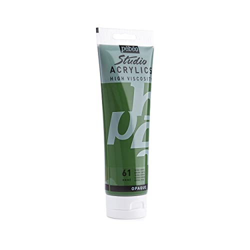 Pébéo High Viscosity Studio Acrylic Paint 250 ml Tube Terre Verte - color: Green Earth
