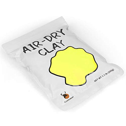 Cutedeer Yellow Air Dry Clay, 1.1lb Foam Modeling Clay, Soft Squishy Molding for Kids Adults, Arts & Crafts Project Slime Supplies(1.1lb - 1 Pack, Yellow) - color: Yellow, size: 1.1lb - 1 PACK