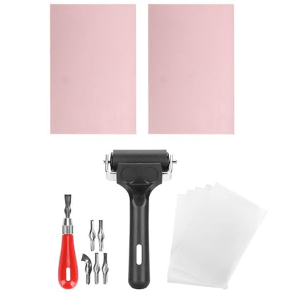 Anu Limen Rubber Carving Kit Block Stamp Making Set Printmaking Printing Art Craft with Cutter Tools