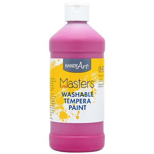 Handy Art Little Masters Washable Tempera Paint, Magenta, 16 oz Bottle - color: Magenta, size: 16 Fl Oz (Pack of 1)