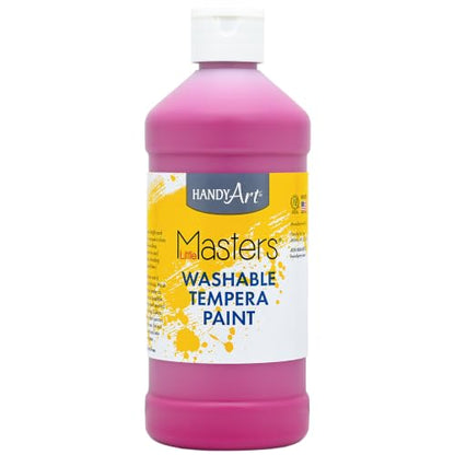 Handy Art Little Masters Washable Tempera Paint, Magenta, 16 oz Bottle - color: Magenta, size: 16 Fl Oz (Pack of 1)