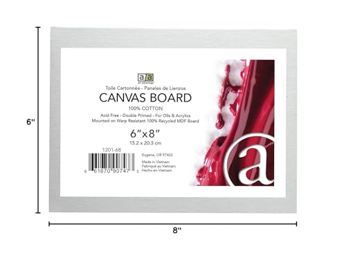 Art Advantage Canvas Board Recycled MDF 6x8 - size: 6-inch x 8-inch Board