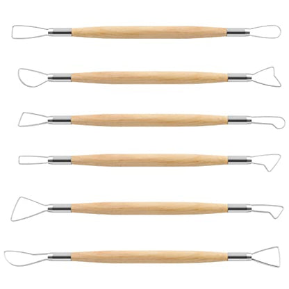 suiwotin 6pcs Double-Sided Clay Sculpting Tools, Ribbon Clay Tools - size: 6pcs-Loop