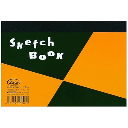 Maruman ZUAN Sketchpad 5.83 x 3.94 Inches (Postrcard size), Unruled, 50 pages (S255) | Sketchbook With Premium Acid-Free Drawing Paper, Glued Binding, Drawing Pad Made in Japan, Art Book For Sketching - size: POSTCARD SIZE, style: SKETCHPAD
