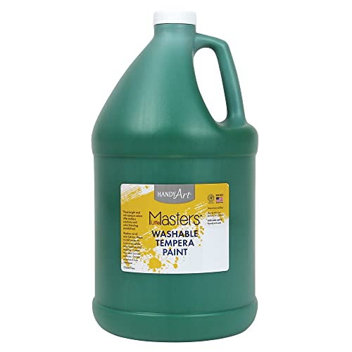 Handy Art Little Masters Washable Tempera Paint, Green, Gallon 128 oz - color: Green, size: 128 Fl Oz