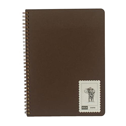 Kolo 7x10 Drawing Book, Spiral Bound, 100lb/163gsm, Ideal for Graphite and Colored Pencil