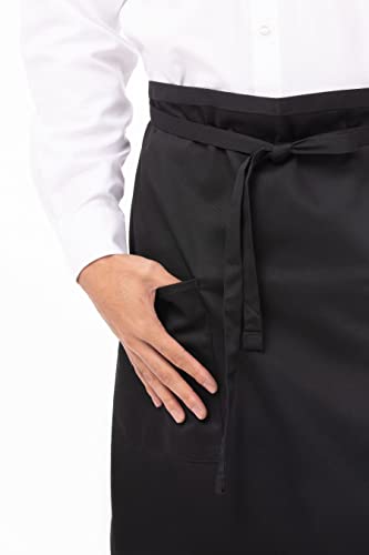 Chef Works Unisex Two Pocket Bistro Apron - color: Black