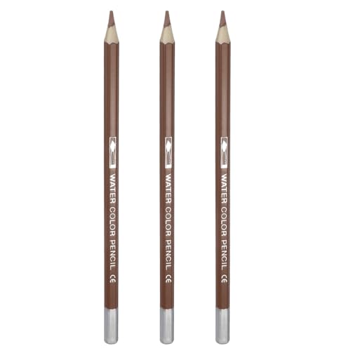 PATIKIL Watercolor Pencils, Light Coffee Color Pencil Set Sketch Coloring Drawing Colored Pencils Bulk Artist Drawing Supplies for Adult Coloring Book Blending, 3 Pcs - color: Light Coffee