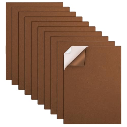 MEARCOOH Self Adhesive Foam Sheets, Brown 9x12 Inch 2mm Sticky Eva Foam Paper for Crafts Cardmaking Photo Frames Classroom Scrapbooking Christmas Crafts (Brown 10 Sheets) - color: Brown Self-adhesive, size: 9X12in-2mm