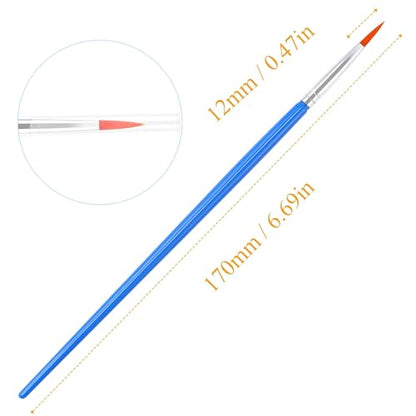 60 Pcs Round Paint Brushes Bulk, Small Paint Brush for Painting | Shed-Free Nylon Bristles, Fine Detail Painting, School Classroom Arts Crafts, Crafts Face Painting - style: Round Brushes