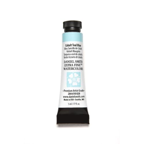 Daniel Smith Extra Fine Watercolor Paint, 5ml Tube, Cobalt Teal Blue, 284610028, 0.17 Fl Oz (Pack of 1) - color: Cobalt Teal Blue
