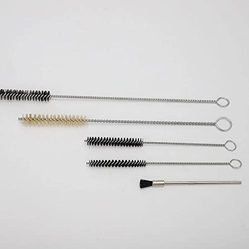 DECFLO 17 PCS Paint Spray Gun Cleaning Maintenance Brush Kit - Wire Lubricant Cleaner w/Nylon Mini Brushes and Needles for Tattoo Equipment，HVLP Airbrush Nozzles