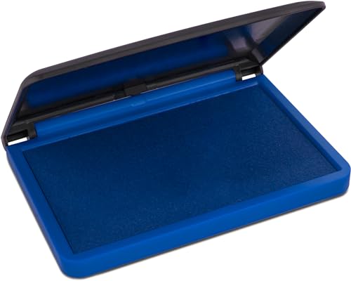 MaxMark Large Blue Stamp Pad - 2-3/4" by 4-1/4" - Premium Quality Felt Pad - color: Blue, size: 2-3/4" by 4-1/4"