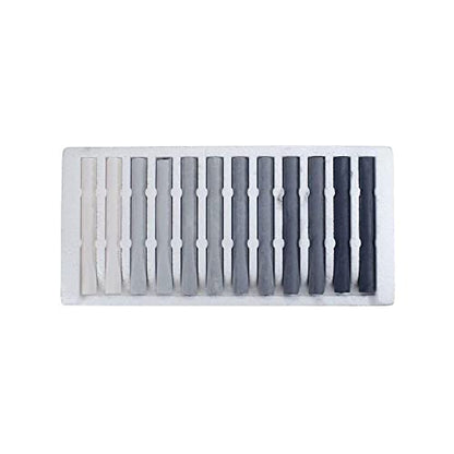 Jakar 7623 Assorted Greys Compressed Charcoal Stick (Pack of 12)