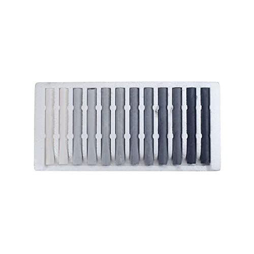 Jakar 7623 Assorted Greys Compressed Charcoal Stick (Pack of 12)