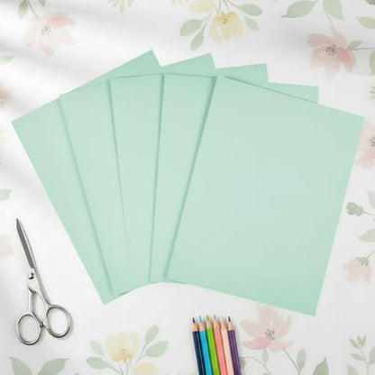 Vellum Bristol Cover 67 Pound, Smooth Finish, 250 Sheets Pack. – Premium Heavyweight Cardstock for Crafting, Printing, and Professional Projects, Acid-Free. (1, Green, 8.5"x11") - color: Green, size: 8.5"x11"