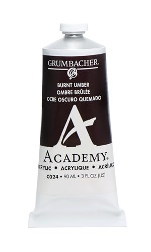 Grumbacher 90-ml Metal Tube Academy Acrylic Paint, Gloss, Burnt Umber - color: Burnt Umber