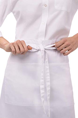 Chef Works Unisex Half Bistro Server Apron - color: White