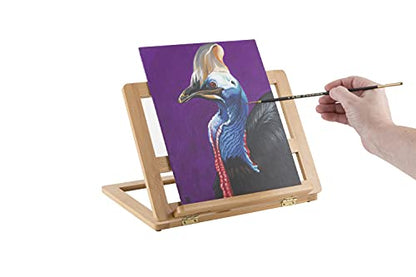 Creative Mark Tao Bamboo Painting Desk Easel and Drawing Stand - Durable Design with Adjustable Angles Lightweight Art Easel for Drawing and Painting - Natural Finish- Ideal for Artist