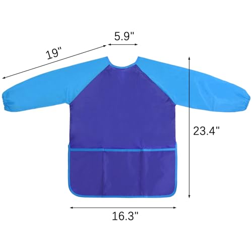 Kopokita Kids Art Smock, Toddlers Painting Apron Children Artist Smock - color: Blue