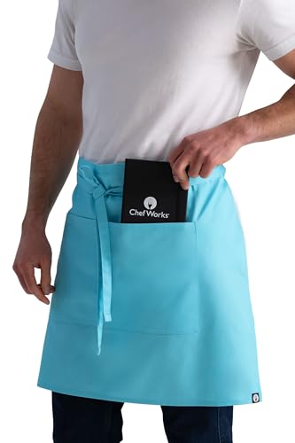 Chef Works Unisex Half Bistro Server Apron - color: Turquoise