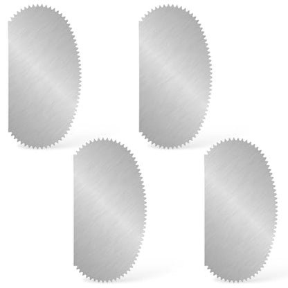 4 PCS Stainless Steel Pottery Ribs, Metal Ribs for Pottery, Silver Pottery Rib Clay Scoring Tools, Serrated Metal Scraper Ceramic Tool for Sculpture