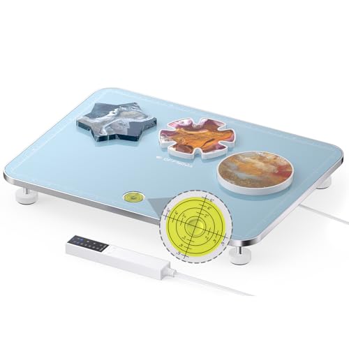 OFFNOVA 2-in-1 Resin Heating Mat & Leveling Table, Fast Curing Epoxy Molds, Resin Curing Machine for Silicone Molds, Undeformed Dryer with Smart Timer & Temp Control - size: 12*16" Resin Curing Board