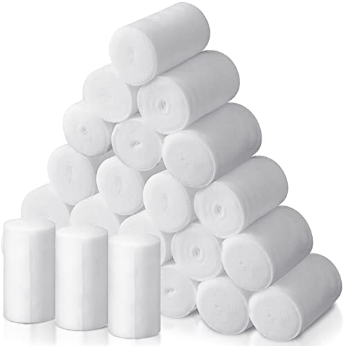 Treela 24 Rolls Cotton Cast Padding Individually Wrapped,6 Inch x 8.9 Ft | Soft Undercast for Plaster Casts, Pet Bandages, Halloween Mummy Decor, Mask Making, Art Projects, Comfortable Wrap - size: 6 Inch x 8.9 ft
