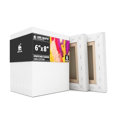 Stretched Canvas 6" X 8" Pack of 6 - size: 6"x8"x6 (standard)