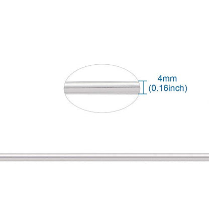 Pandahall 6 Gauge Aluminum Wire 4mm Thickness Silver Color Flexible Metal Floral Wrapping 16m/52Ft Manual Arts Jewelry Making Wire for DIY Crafts
