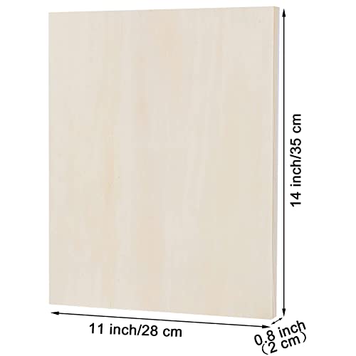 ADXCO 8 Pack Wood Panels 11 x 14 inch Wooden Canvas Board Unfinished Wooden Panel Boards for Painting, Arts, Pouring Use with Oils, Acrylics