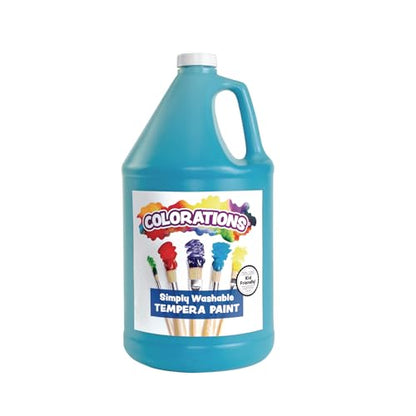 Colorations Paraben-Free Washable Turquoise Tempera Paint - 1 Gallon - color: Turquoise