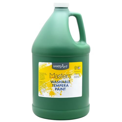 Handy Art Little Masters Washable Tempera Paint, Green, Gallon 128 oz - color: Green, size: 128 Fl Oz