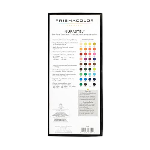 Prismacolor Premier Nupastels, Firm Pastel Color Sticks, 36 Count - For Textures, Blending, Shading