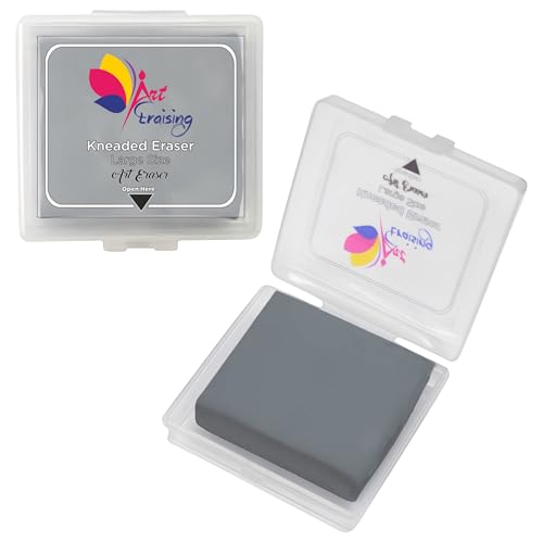 Kneaded Erasers for Artists for Drawing Art, Large Size Grey Kneadable Eraser for Drawing Artists, Art Supplies, Art Gum Erasers for Charcoal Pencils, Sketching Supplie