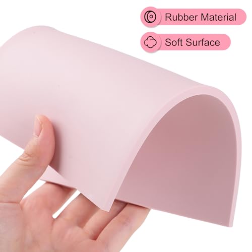 8 Pack Pale Pink Linoleum Blocks for Printmaking, 8 x 6 Inch | Soft Rubber, Easy To Carve, Works With Transfer Methods for Stamps, Cards, Prints, Beginners Or Pros - size: 8"x6"