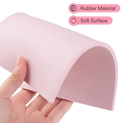 8 Pack Pale Pink Linoleum Blocks for Printmaking, 8 x 6 Inch | Soft Rubber, Easy To Carve, Works With Transfer Methods for Stamps, Cards, Prints, Beginners Or Pros - size: 8"x6"