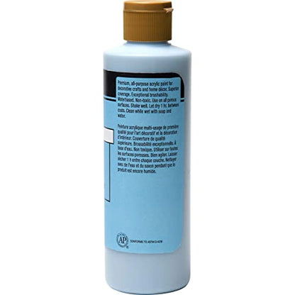 FolkArt Matte Acrylic Craft Paint, 8 oz, Blue Belle - color: Blue Belle, size: 8 Fl Oz (Pack of 1)