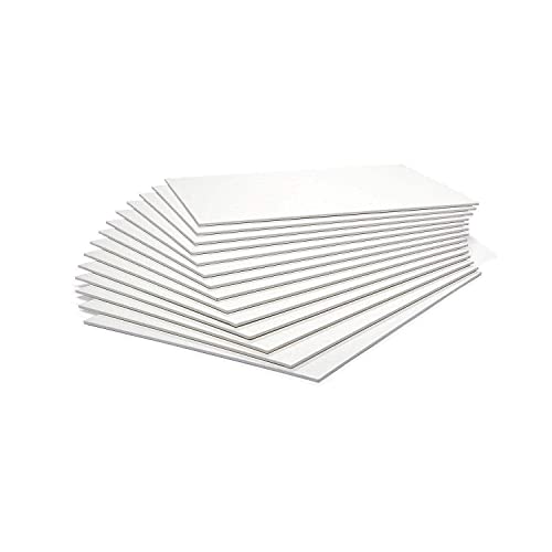KINGART White Canvas Panel Set – Rectangle, 8x10 Inch, 14-Pack – 100% Cotton, Pre-Primed Gesso Artist Boards for Acrylic, Oil, Sketching, & Mixed Media Painting - color: White, size: 8" x 10"