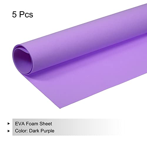 MECCANIXITY EVA Foam Sheets Dark Purple 19.7 Inch x 17.7 Inch 0.8mm Thick Crafts Foam Sheets for Costumes, Arts and Crafts Projects Pack of 5 - color: Dark Purple, size: 19.7 x 17.7 x 0.03 in