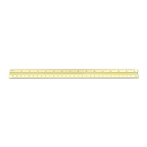 Alumicolor 3650-2 Aluminum Combination Solid Drafting Scale, 12IN, Gold - color: Gold, size: 12 Inch, style: Combination