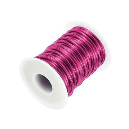 HARFINGTON 10 Gauge Aluminum Craft Wire 2.5mm 33ft Flexible Bendable Anodized Metal Jewelry Sculpting Wire for Jewelry Making Modelling Craft DIY, Dark Pink - color: Dark Pink, size: 33ft x 2.5mm